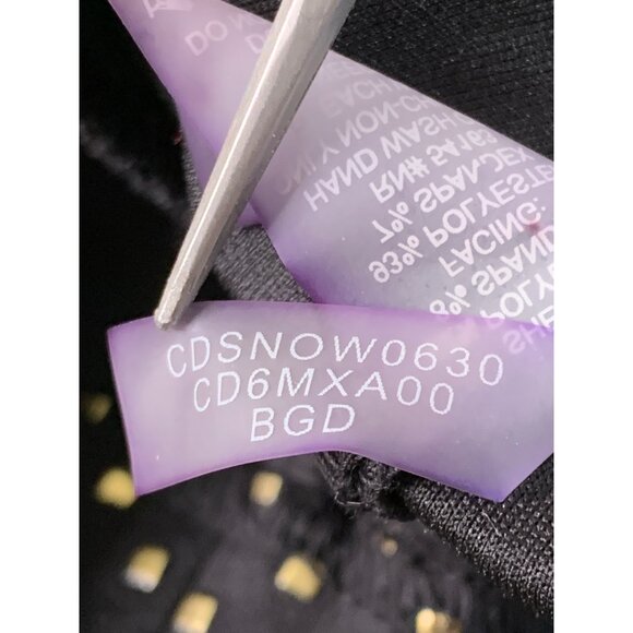 Calvin Klein Black & Gold Polka Dot Sleeveless Sheath Dress Size 2 NWT Pencil - Picture 7 of 9